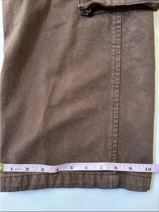 PacSun Brown Cargo Pants Women’s 23 Low Rise Baggy Wide Leg Y2K Streetwear - Picture 11 of 11